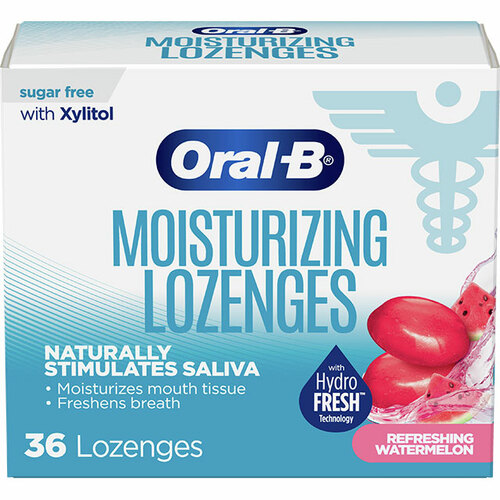 Oral-B Dry Mouth Lozenges, Refreshing Watermelon