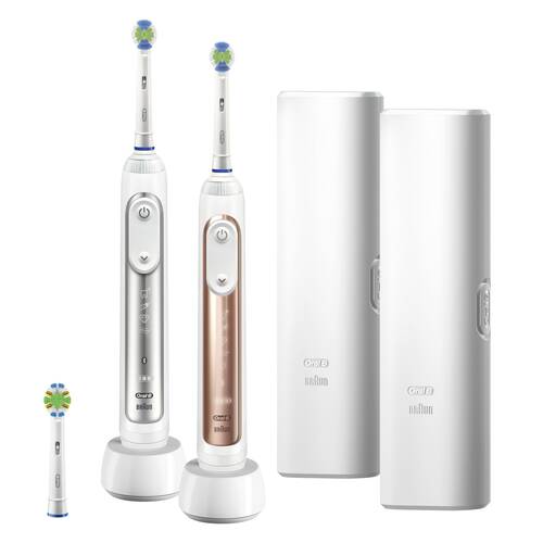 Smart Series Rechargeable Toothbrush 2-Pack, (Silver & Rose Gold)