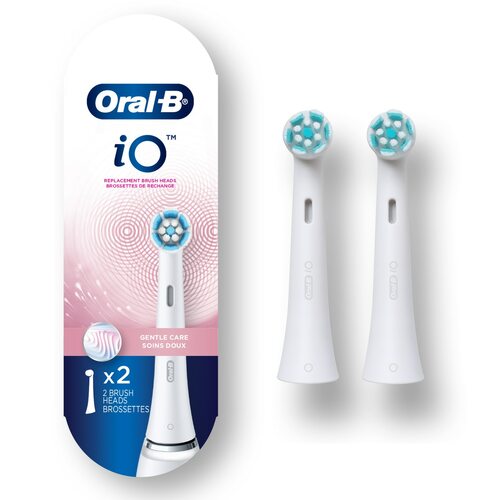 Oral-B iO Gentle Care Replacement Brush Heads, 2-Count, White