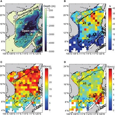 Tropical cyclone Wind Pump induced chlorophyll-a enhancement in the South China Sea: A comparison of the open sea and continental shelf