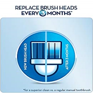 Replace brush heads every three months