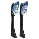 Clic Toothbrush Replacement Brush Heads, Black, 2 Count
